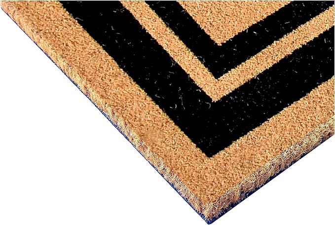 Calloway Mills 152963672M Black Border 36" x 72" Monogram Doormat Letter (M)