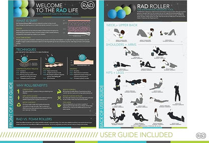RAD Stiff Peanut Massage Ball – High Density Yoga Deep Tissue Roller Ball – Myofascial Release for Back, Neck, Feet, Psoas & Spine – Suboccipital & Thoracic Trigger Point Therapy