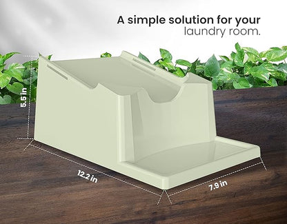 TidyFriend Laundry Detergent Holder Stand with Drip Tray, 2 Pack Laundry Soap Holder with Non-Slip Rubber Feet for Washing Space Organization, Angled Downward Slope for Easy Pouring (Green)