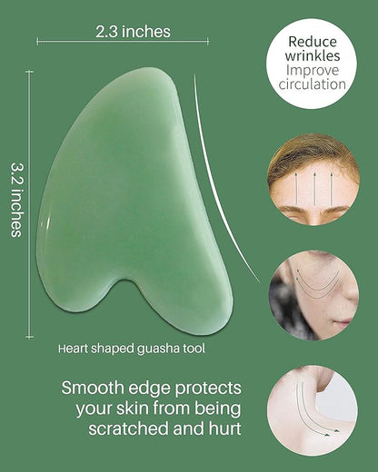 MoHern Gua Sha Massage Tools, 4 Pcs Multi-Shaped Gua Sha Tools for Face & Body