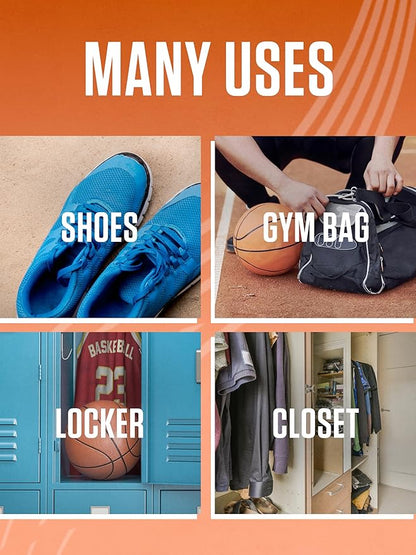 Sneaker Balls Odor-Fighting Shoe Fresheners, Eliminates Unpleasant Smells, Perfect For Sneakers, Gym Bags, Gear Bags, Drawers, Lockers, And More!, Fireside X-Mas, 6 Pack