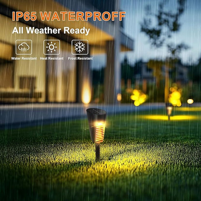 Solar Lights Outdoor Pathway 12 Pack, Solar Pathway Lights Outdoor Auto On/Off Waterproof Garden Landscape Lighting for Path, Yard, Walkway, Driveway, Lawn, Patio, Outside Decor, Warm White