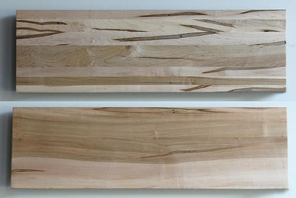 Urban Legacy Deep Floating Shelves | Wormy Maple with Furniture Grade Clear Coat | Low Profile Brackets | Set of 2 (24" x 11" x 2")