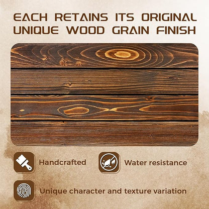 48x8x3 Fireplace Mantel - Solid Rustic Wood - Wall Mounted Floating Shelf with Invisible Heavy Duty Steel Bracket (Weathered Brown)