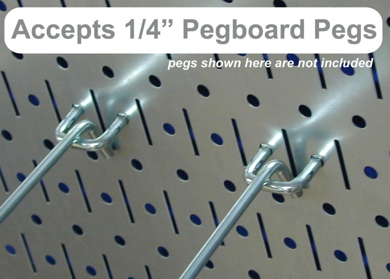 Metal Pegboard Utility Tool Storage Kit - Metallic Pegboard with Accessories