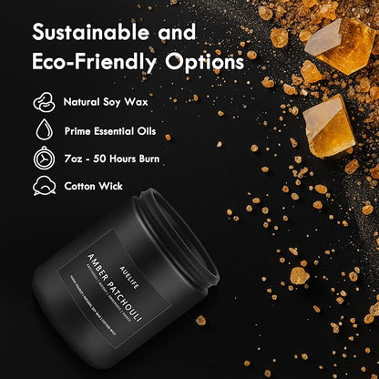 Scented Candles Set | Gifts for Men - 4 Pack Men Candle Set, Masculine Candle, Soy Candles for Home Scented, Gift for Dad Fathers Day -Scent of Cedar Oakmoss/Pine&Clove/Patchouli/Sandalwood