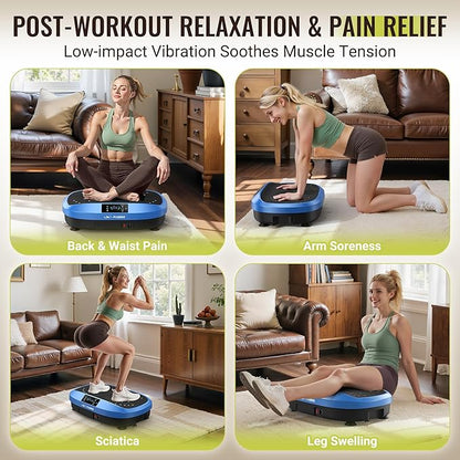 FLYBIRD Vibration Plate Exercise Machine, 120 Adjustable Speed High Intensity Vibration for Muscle Toning Weight Loss Lymphatic Drainage, Full Body Workout Vibration Plate Ideal for Fitness & Recovery