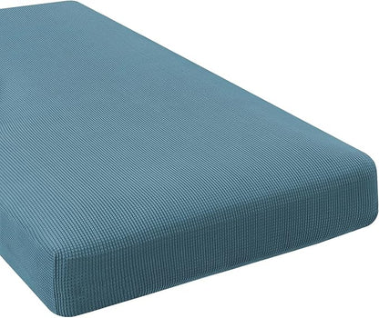 H.VERSAILTEX Super Stretch Individual Chaise Cover Sectional Couch Covers for L Shaped Sofa Both Left/Right Featuring Thick Jacquard Textured Twill Fabric (1 Piece Chaise Cover, Storm Blue)