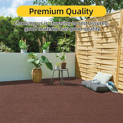 Marine Carpet,5 FT x 20 FT Brown Indoor Outdoor Carpet 0.2" Thick Boat Carpet with Water-Proof TPE Backing, Non-Slide Outdoor Marine Carpet Roll for Home, Patio, Porch, Deck
