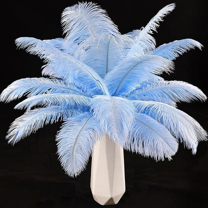 THARAHT Light Purple Ostrich Feathers 12pcs Natural Bulk 10-12Inch 25cm-30cm for Crafts Wedding Party Centerpieces Easter Gatsbi and Home Decoration Feathers
