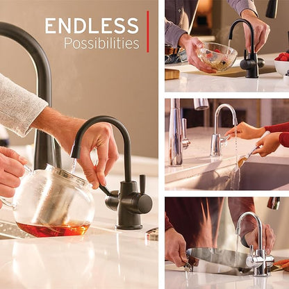 InSinkErator Stainless Steel Tank, H250C-SS HOT250 System, Single-Handle Faucet in Chrome with2/3-Gallon Instant Hot Water Dispenser