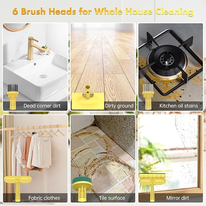 Steam Mop with Detachable Handheld Steam Cleaner for Home Cleaning,13OZ Water Tank,with Handheld 6-in-1 Multi-function Attachments for Hardwood Floors,Clothes,Windows,Tiles Grout and Furniture
