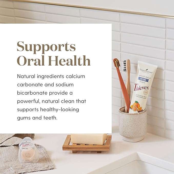 Thieves AromaBright Toothpaste by Young Living | 4 Ounces | Fluoride-Free | All-Natural | Enriched with Essential Oils to Support Healthy Teeth and Gums While Providing Long-Lasting Fresh Breath