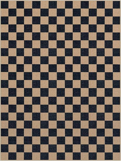 Lahome Checkered Easy Jute Rug, 9x12 Area Rug for Living Room Indoor Outdoor Carpet, Farmhouse Neutral Non Slip Non Shedding Stain Resistance Floor Carpet for Patio Dining Room Backyard