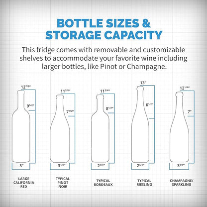 Newair 15" Wine and Beverage Refrigerator 9 Bottle and 48 Can Capacity, Beverage Cooler in Stainless Steel, Built-in or Freestanding Dual Zone Drink Fridge with Triple-Pane Glass Door