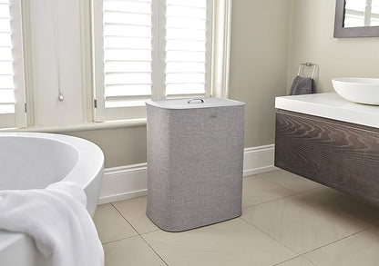 Joseph Joseph Tota 90 liter/23.8 gallon Laundry Hamper Separation Basket with lid, 2 Removable Washing Bags with Handles - Gray