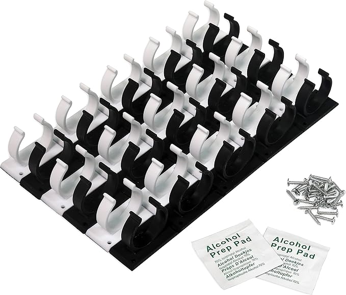 Simple Houseware 30 Spice Gripper Cabinet Holder - 6 Strips, Holds 30 Jars