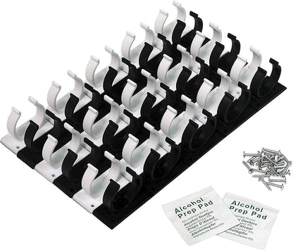 Simple Houseware 30 Spice Gripper Cabinet Holder - 6 Strips, Holds 30 Jars