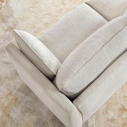 CHITA Sectional Modular Down Filled L Shape Sofa, Comfty L Shape Cloud Couch,FSC Certified L Shaped Couch for Living Room, 114 inch Width,4 Seat with Storage Ottoman, Snow