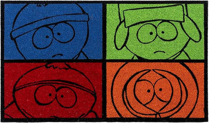 Gertmenian Coir Doormat - 2x3 Welcome Mat (2-Pack), Ideal for High Traffic Areas in Front Door, Garage, Entryway - South Park Gang/South Park Blocks, 80010