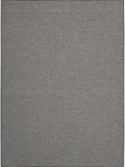 Nourison Positano Indoor-Outdoor Charcoal 9' x 12' Area Rug, Easy Cleaning, Non Shedding, Bed Room, Living Room, Dining Room, Backyard, Deck, Patio (9x12)