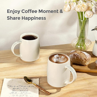 GBHOME Large Coffee Mugs Set of 4, 18oz Handmade Ceramic Coffee Mugs Set with Gradient color for Latte/Tea/Beer/Hot Cocoa, Dishwasher & Microwave Safe