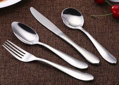 VANRA 4-Piece Children Spoons Round Stainless Steel Kids Dinner Spoons Child Silver Cutlery Set 5.8-inch (4 round spoons)