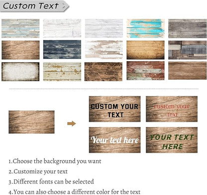 LZIMU Personalized Quotes Sign Wall Decor Custom Canvas Sign with Your Text Customized Gift for Rustic Kitchen Farmhouse Decor Framed (8"x32")