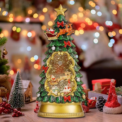 Christmas Snow Globes,with Musical and 6 Hour Timer,Snow Globes Lights, Christmas Indoor Decorations, Christmas Tree Decorations,USB & Battery Powered,Christmas Christmas Santa Claus