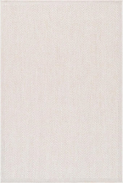 CAMILSON Easy Jute Rug 5x7, Indoor Outdoor Off-White Color Fiber Area Rugs for Living Room Patio and Kitchen Rug Herringbone Seagrass Woven Design Easy-Cleaning Washable Outside Carpet Alfombras 5 x 7