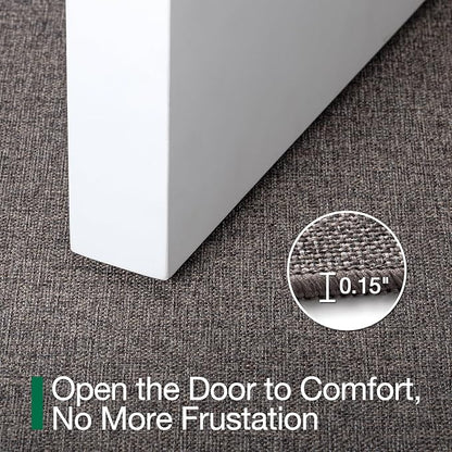 LUMI Ultra Thin Door Mat for Entryway, Low Profile Non Slip Rubber Backing Indoor Doormat, Easy Clean Welcome Entrance Mat for Inside House, Patio,Brown 24"x36"