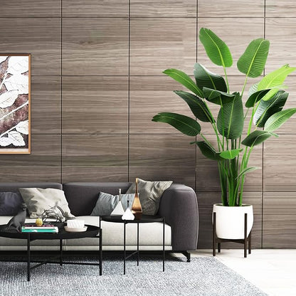 6.5ft Artificial Silk Bird of Paradise Palm Tree (78in) with 17 Trunks Faux Tree and Plastic Nursery Pot, Fake Plant for Office House Farmhouse Living Room Home Decor (Indoor/Outdoor)