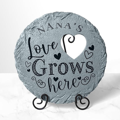 Let's Make Memories Personalized Garden Stone - Resin - Custom Garden Décor - Heart Stepping Stone - for Dad - for Father's Day