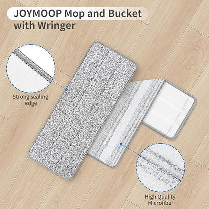 10Pcs Joymoop Mop Replacement Pads, 13 * 4.9'' Universal Mop Pads Mop Head Refills Washable Wet Mop, Compatible with Most 11-13” Size Mops