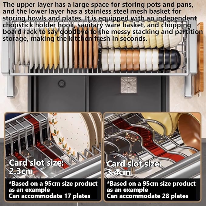 Kitchen Sink Rack Sink Above The Dish Drain Dish Washing Rack Stainless Steel Multifunctional Dish Storage Rack,Over The Sink Drying Rack for Dishes(2,55cm/21.7in)