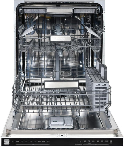 Kenmore 24" Built-in Stainless Steel Tub Dishwasher EasyFlex 3rd, SmartWash, UltraWash, TurboDry, MoreSpace Plus Adjustable Rack, Energy Star Certified, White