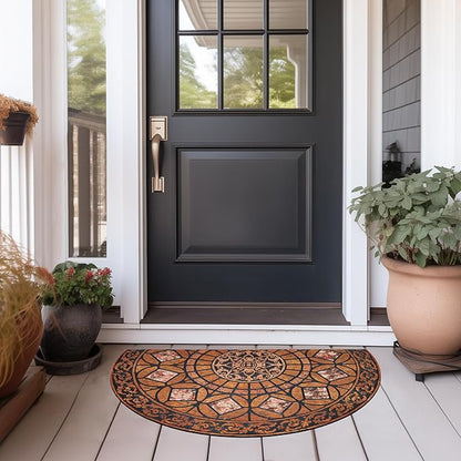 CHICHIC Entrance Door Mat Large 24 x 36 Inch Entry Way Doormat Front Door Rugs Outdoors Heavy Duty Welcome Mat Non Slip Rubber Back Low Profile for Garage, Patio, High Traffic Area, Orange