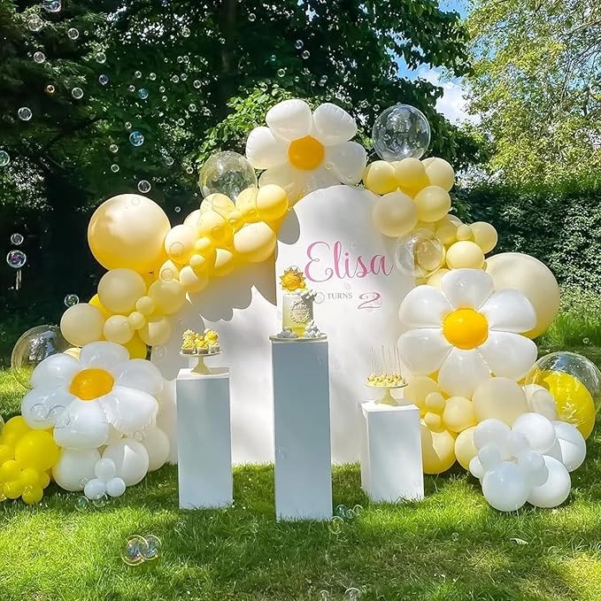 130pcs Mustard Yellow Balloons Different Sizes 18" 12" 10" 5" Lemon Yellow Latex Balloon Garland Arch Kit for Birthday Baby Shower Graduation Wedding Gender Reveal Party Decorations