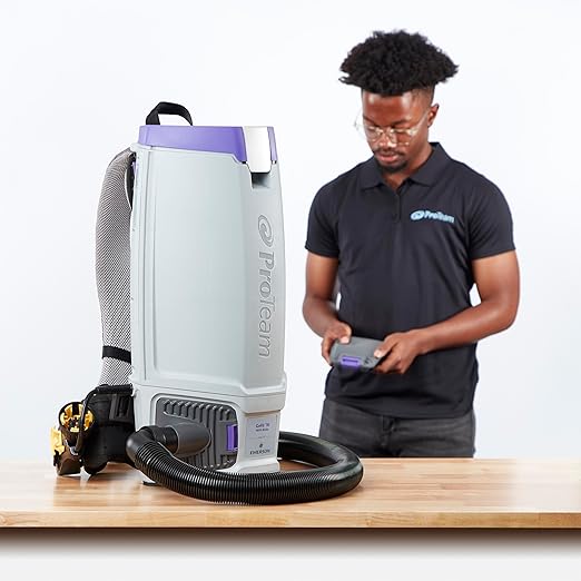 ProTeam GoFit 10 Commercial Backpack Vacuum with 107676 Blower Doors, 1.5 Inch Blower Tool and Hard Surface Tool w/Nylon & Horse Hair Blend Brush Tool Kit, Corded, 107800 + 107676, MegaVac Replacement