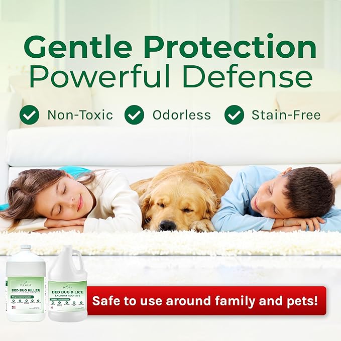 Bed Bug & Lice Elimination Duo Kit- Includes Lice & Bed Bug Spray & Lice & Bed Bug Laundry Additive - Gentle Formula - Effective Pest Control for Home & Travel (2 Pack, 1 Gallon Each)