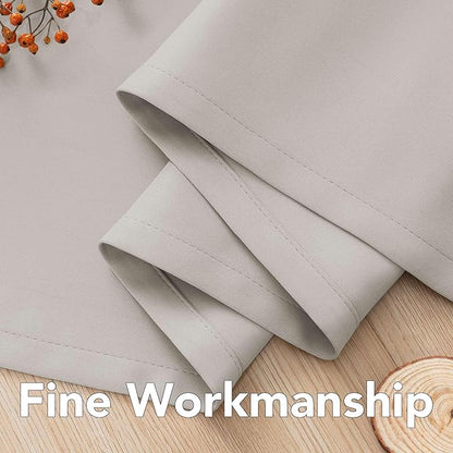 H.VERSAILTEX Premium Blackout Thermal Insulated Room Darkening Curtains for Bedroom/Living Room - Classic Grommet Top (2 Panels, Stone, 52 Inch by 108 Inch)