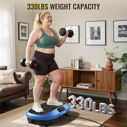 FLYBIRD Vibration Plate Exercise Machine, 120 Adjustable Speed High Intensity Vibration for Muscle Toning Weight Loss Lymphatic Drainage, Full Body Workout Vibration Plate Ideal for Fitness & Recovery