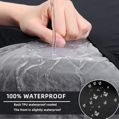 hyha Waterproof Couch Cushion Covers, Sectional Sofa Slipcovers Washable, L Shape Chaise Dog Couch Covers for Sectional Sofa, Universal Furniture Protector (1 Piece for Chaise, Black)
