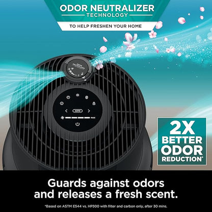 Shark Air Purifiers for Home Large Room with NeverChange Air Filter, 5 Year HEPA Filter, Covers 650 Sq. ft, Odor Neutralizer and Clean Sense Technology, Removes 99.98% of Dust & Allergens, HP152
