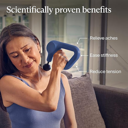 TheraGun Therabody Relief Handheld Percussion Massage Gun - Easy-to-Use, Comfortable & Light Personal Massager for Every Day Pain Relief Massage Therapy in Neck, Back, Leg, Shoulder and Body (Navy)