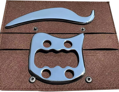 Gua sha Tool gua sha Stainless Steel iastm Tool Gussha Massage Tool Muscle Scraping Tool for Soft Tissue Therapy and Reduce Arms,Back, Legs, Neck Muscle Pain(DN)………