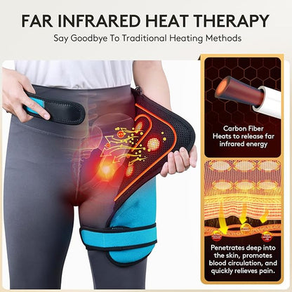UTK Hip Heating Pad for Sciatica Pain Relief, Far Infrared Heating Pads with 16 Natural Jades & Smart Controller, Lower Back/Thigh/Buttock/Abdomen Electric Heat Pad for Women, FSA-HSA Eligible