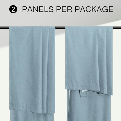 Extra Long Blackout Light Blue Curtains for Living Room 108 Inch Length Insulating Sound Proof Wide Drape for Window Treatments Curtain for Patio Sliding Glass Doors Doorway Hallway 2 Panel Stone Blue