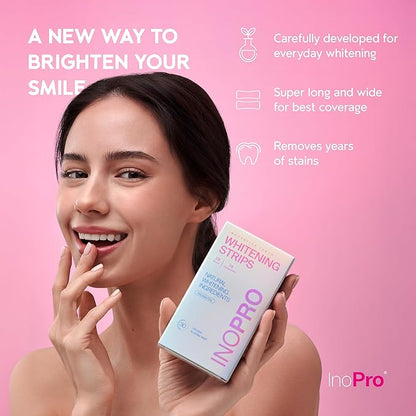 Teeth Whitening Strips 14 Treatments Kit - Teeth Whitener, Peroxide Free, Enamel Safe Green White Strips, Deep Stains Removal - Instant Teeth Whitening Without The Harm (28 Strips)