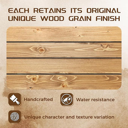 48x7x3 Fireplace Mantel - Solid Rustic Wood - Wall Mounted Floating Shelf with Invisible Heavy Duty Steel Bracket (Natural Wood)
